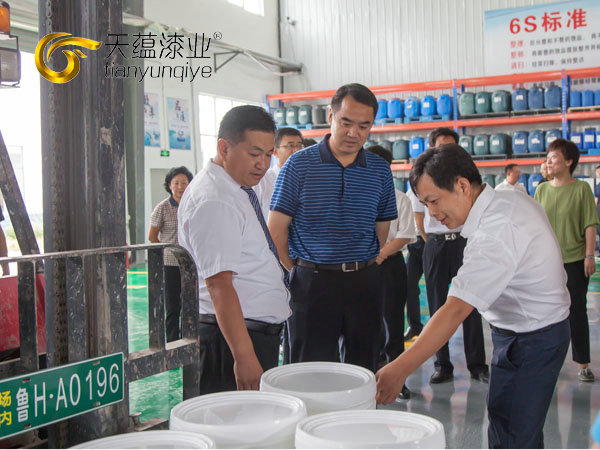 嘉祥縣縣委書記周生宏，視察天蘊漆業(yè)公司